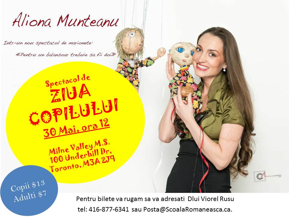 Spectacolul de papusi cu actrita Aliona Munteanu